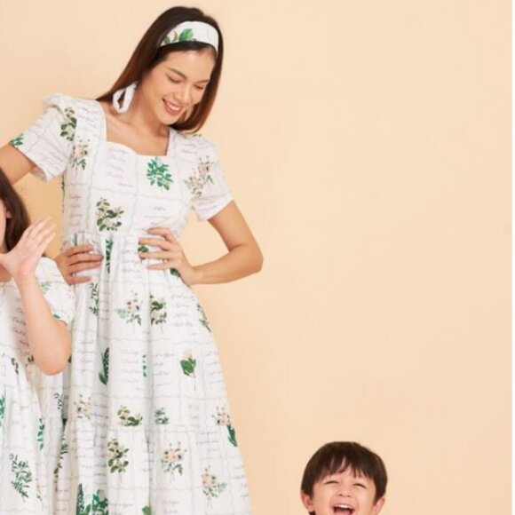 Mome Brand Evanjelina & Co Faye Dress in Botanical Love Poems Small NWT - Picture 3 of 6